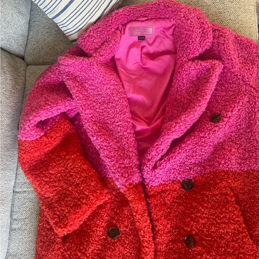 Blank NYC Pink and Red Teddy Jacket - Picture 4 of 4